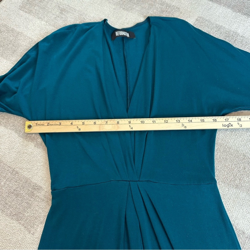 Reformation Carter Dress Teal (Size S) - Picture 8 of 10